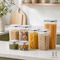 Kit 7 Potes Herméticos para Alimentos com Etiquetas e Caneta