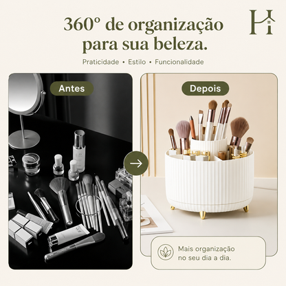 Organizador Giratório para Maquiagem com 5 Compartimentos