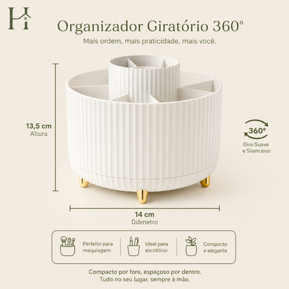 Organizador Giratório para Maquiagem com 5 Compartimentos