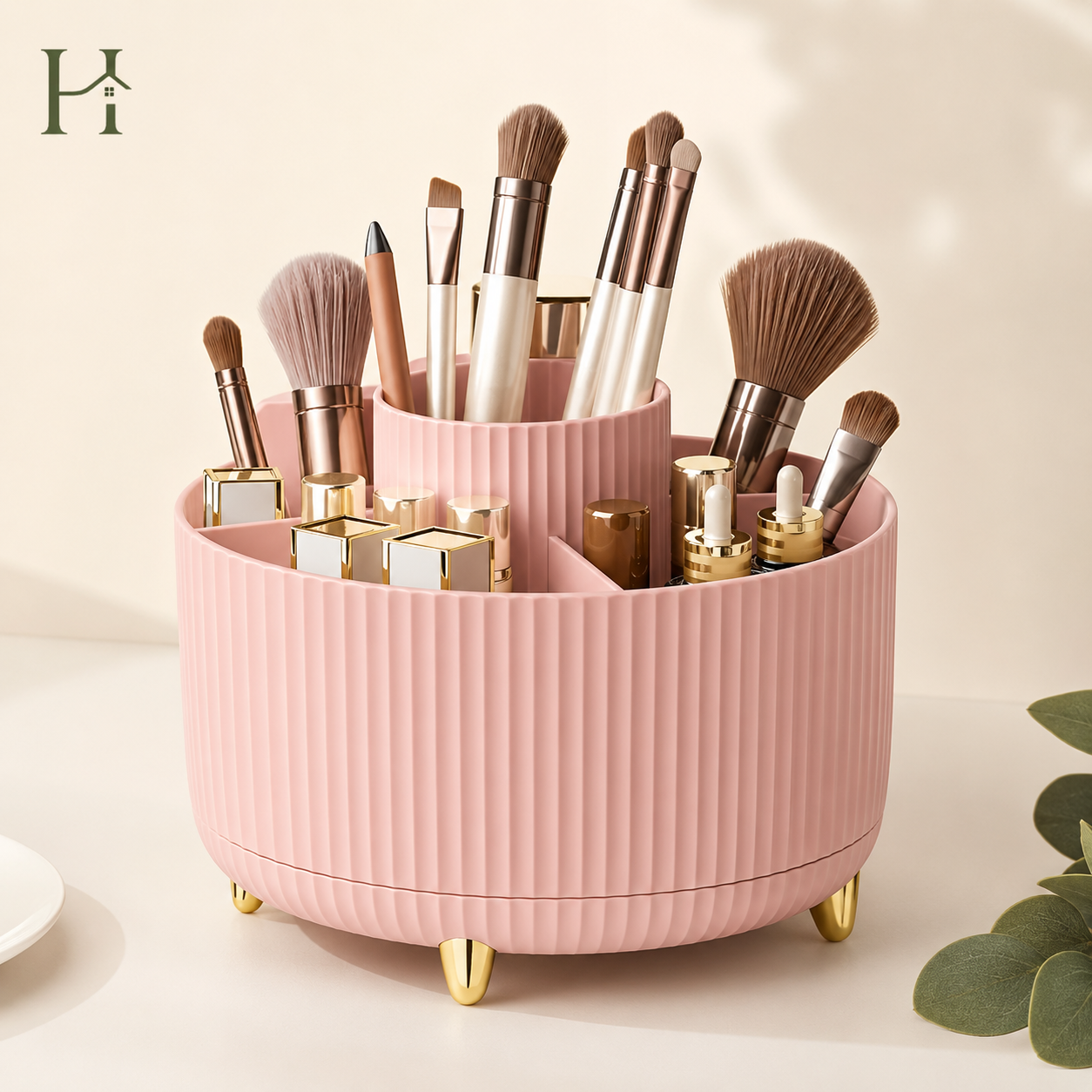 Organizador Giratório para Maquiagem com 5 Compartimentos