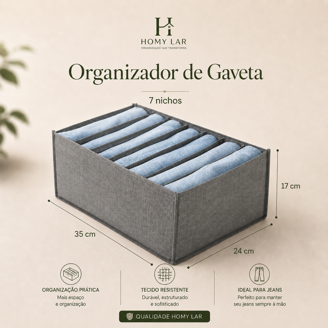 Organizador Dobrável para Gavetas e Guarda-Roupa