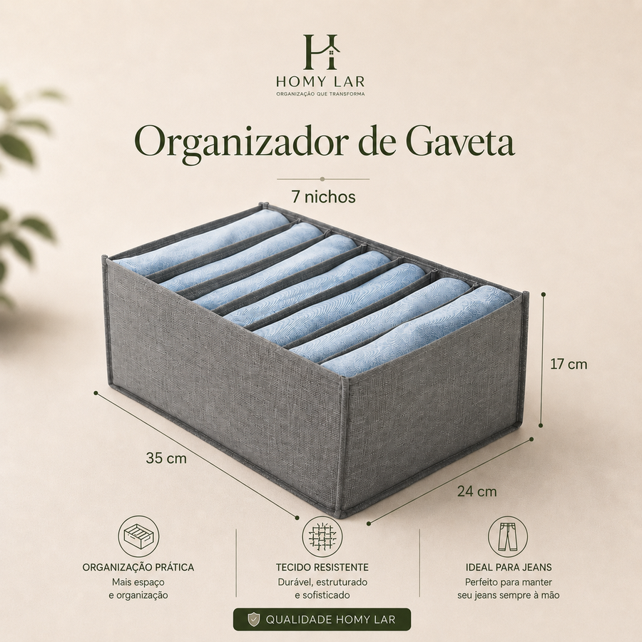 Organizador Dobrável para Gavetas e Guarda-Roupa