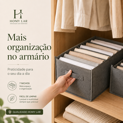 Organizador Dobrável para Gavetas e Guarda-Roupa
