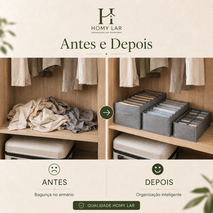 Organizador Dobrável para Gavetas e Guarda-Roupa