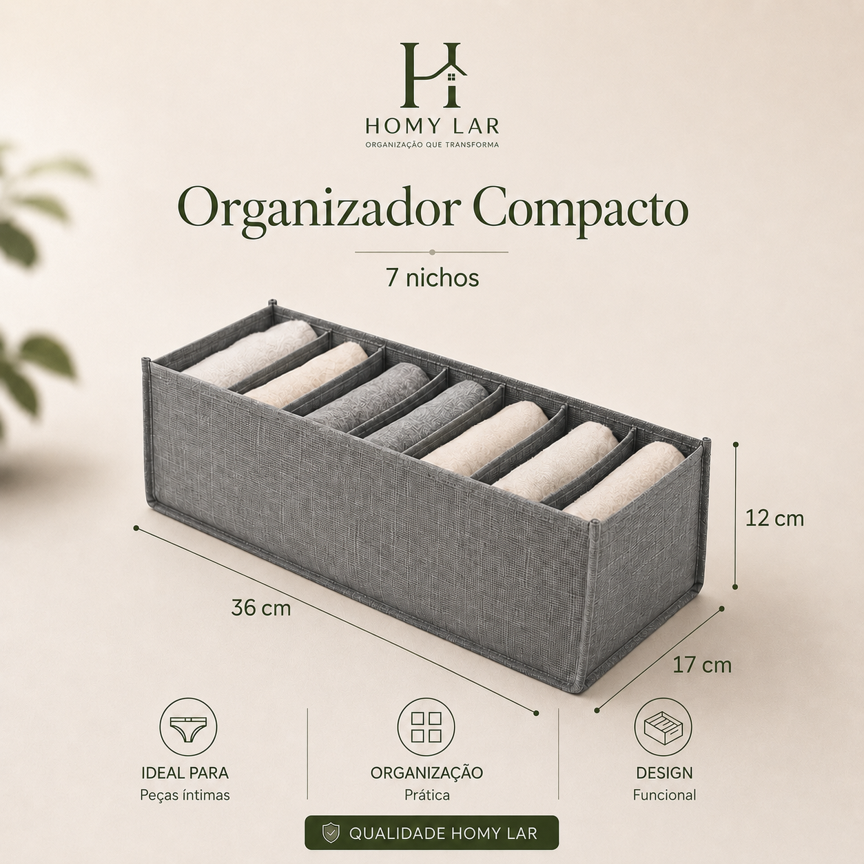 Organizador Dobrável para Gavetas e Guarda-Roupa