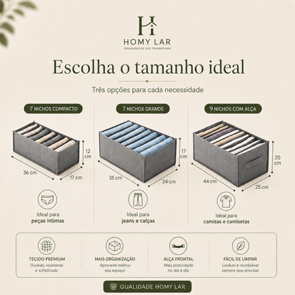 Organizador Dobrável para Gavetas e Guarda-Roupa