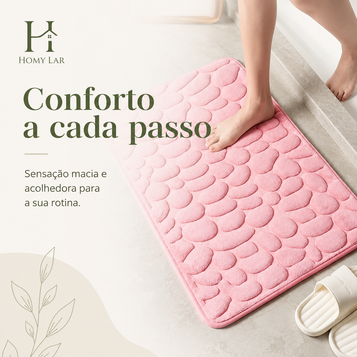Tapete Antiderrapante de Microfibra com Relevo