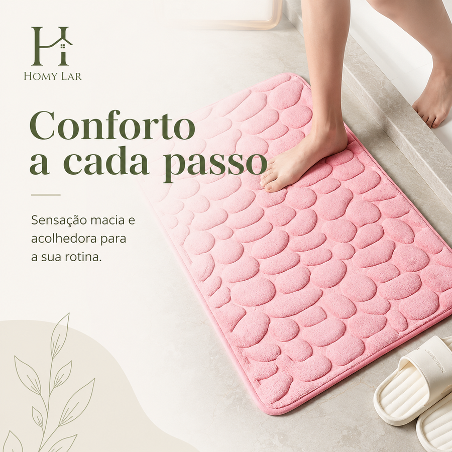 Tapete Antiderrapante de Microfibra com Relevo