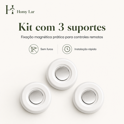 Kit 3 Suportes Magnéticos para Controle Remoto