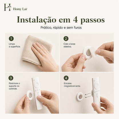 Kit 3 Suportes Magnéticos para Controle Remoto